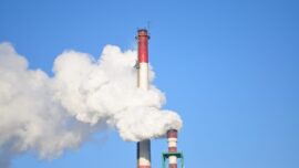Shows carbon dioxide.