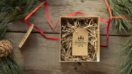 Sustainable Christmas wrapping paper made from card