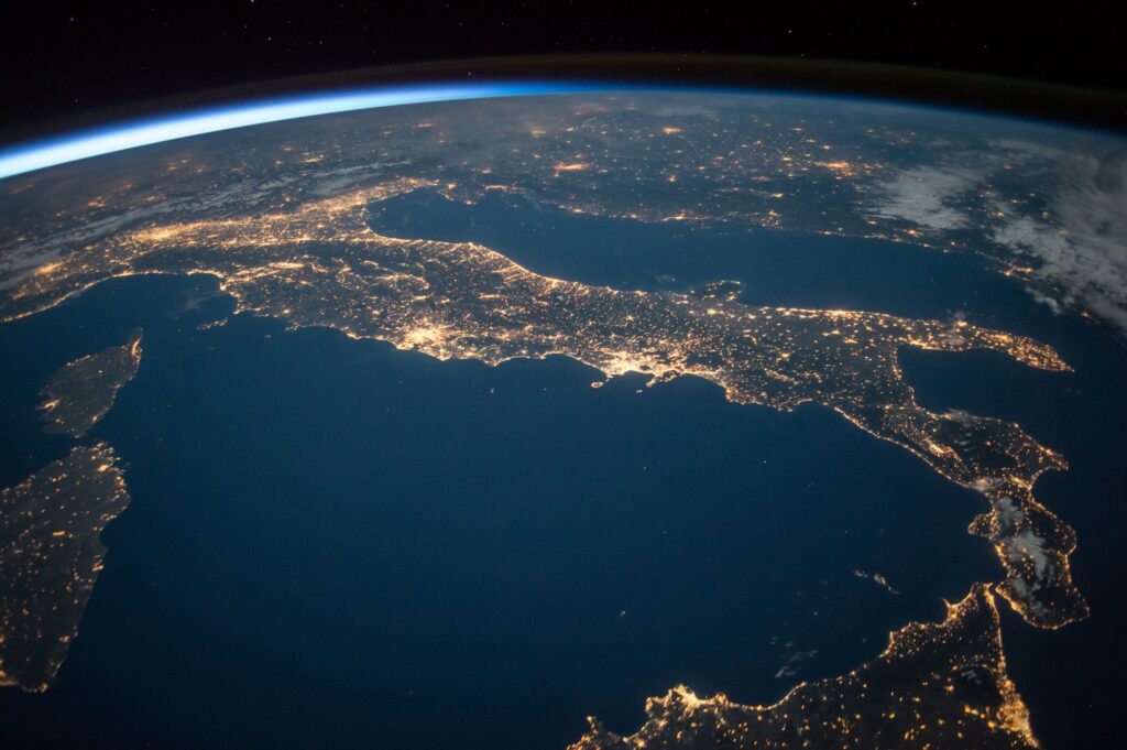 A picture of Earth, way up in space where South Africa are sending their nanosatellite