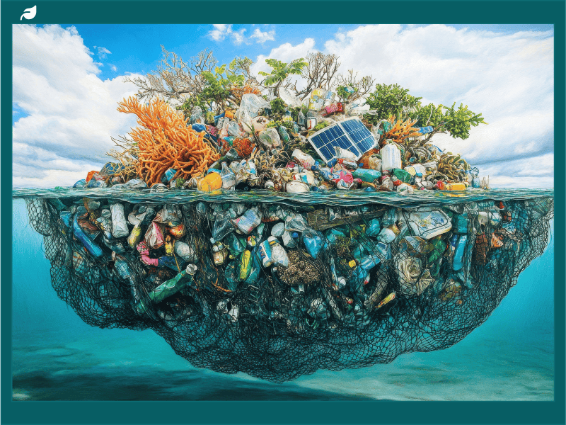 Ocean polluted with <a href=