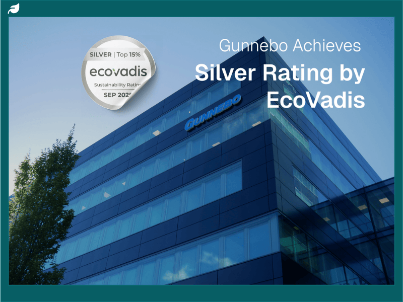 Gunnebo has achieved an EcoVadis Silver Sustainability Rating