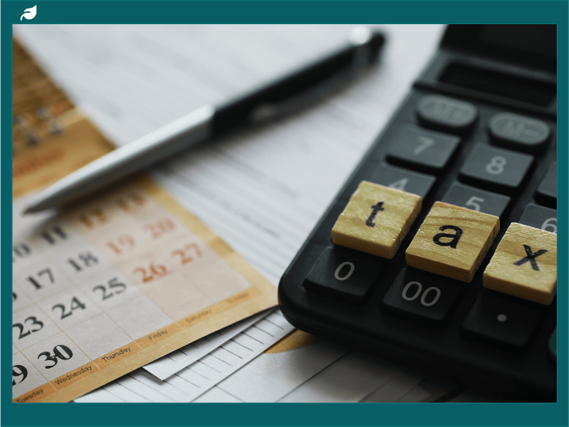 Calculator and tax documents symbolizing Senate Republicans’ proposals on energy tax credits and federal tax policy.