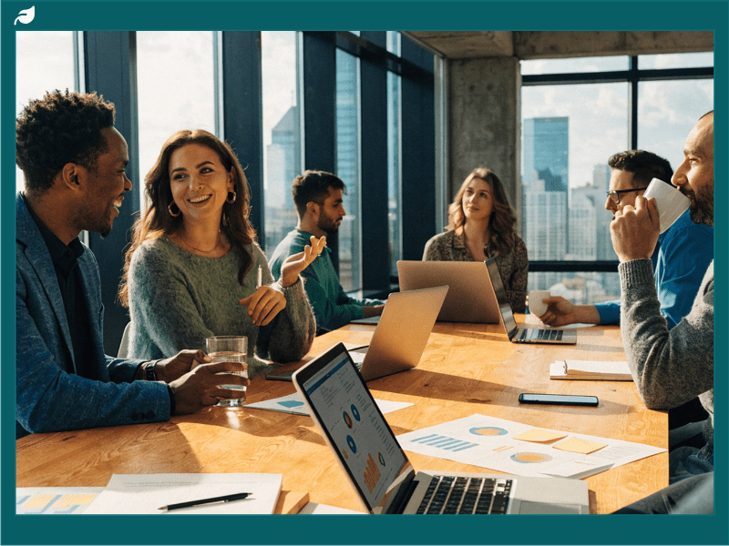 Diverse Business Team in Modern Office Meeting