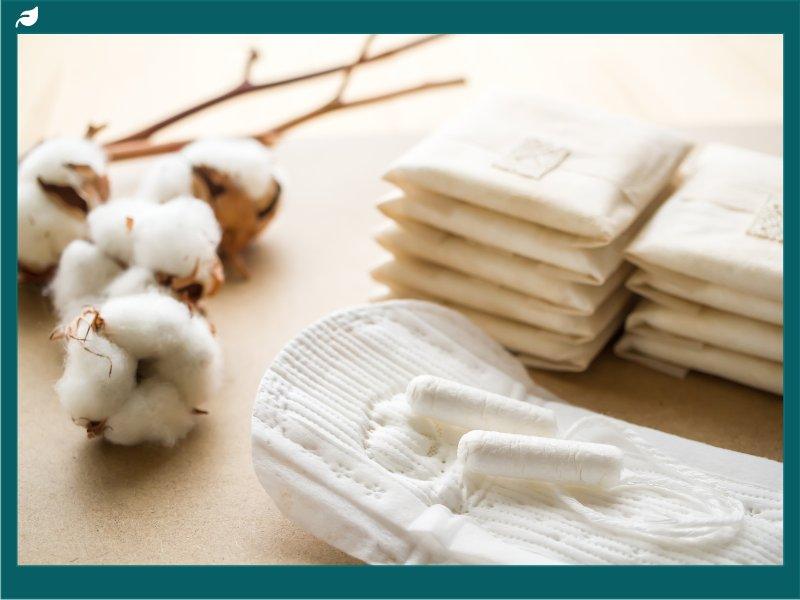 Organic cotton sanitary pads and tampons