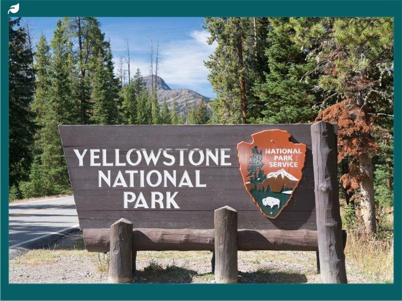 Yellowstone National Park Entrance Sign